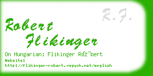 robert flikinger business card